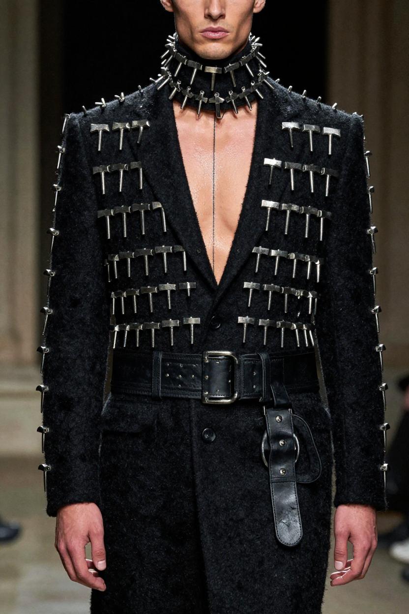 James the Less — black jacket and spiked collar
